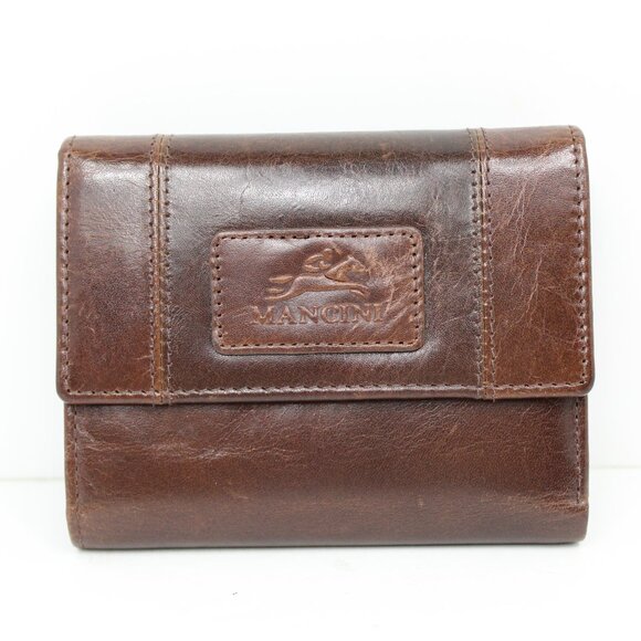 Mancini Women's RFID Secure Small Clutch Wallet Cognac 8700294-Cognac - Picture 1 of 8